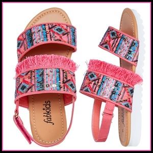 fabkids Shoes - New! Fab kids Fringe track sole sandals! Sz 4 & 5 fabkids Shoes - New! Fab kids Fringe track sole sandals! Sz 4 & 5